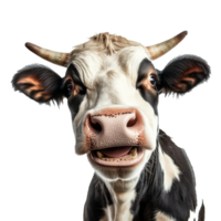 Cow with a curious expression in bright light png