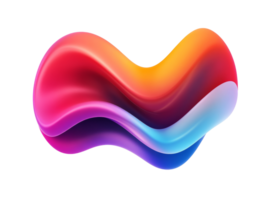 Colorful abstract shapes create dynamic motion png