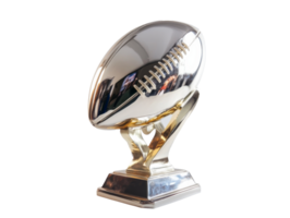 Shiny trophy on pedestal in bright light png
