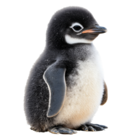Cute penguin chick standing on a white background png