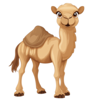 Cartoon camel smiling in a cheerful pose png