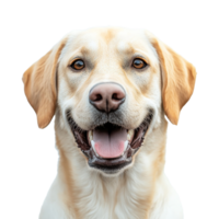 Happy yellow lab with joyful expression captured png