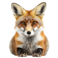 Red fox posing in a neutral setting for focus png