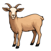 Goat standing in a pasture during daylight png