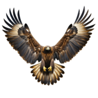Majestic golden eagle soaring through the sky png