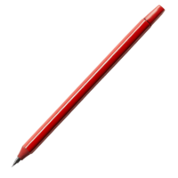 Bright red pen resting on a clean surface png