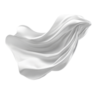 Elegant white fabric flowing in soft motion png