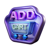 Add to Cart Button 3D Shopping Cart Icon Design png