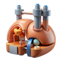 Internal Mechanism 3D Model Complex Gear System and Valves png