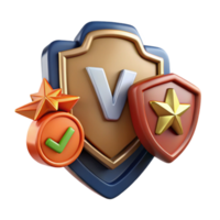 Verified Account Secure Shield with Star Rating png