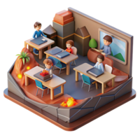 Classroom Design Innovative Learning Space with 3D Models png