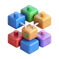 Connecting Colorful Cubes A 3D Network Visualization png
