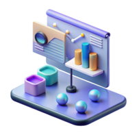 Data Visualization 3D Charts, Graphs, and Reports png