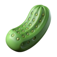 3D Render of a Green, Bumpy Pickle png
