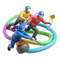 Teamwork, Colorful Abstract, 3D Figures, Collaboration, Competition, Playful, Dynamic, Abstract Art, Game, Sport png