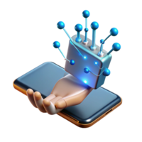 Mobile AI Smart Device, Network Connectivity, and Digital Future png
