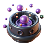 Abstract 3D Render Cosmic Orb and Sphere Array png