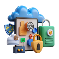 Digital Security Cloud Data Protection and Encryption png