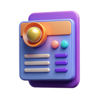 3D Colorful Interface Design App UI Kit png
