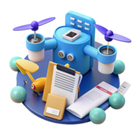Drone Delivery System Package Transport, Automation, and Efficiency png
