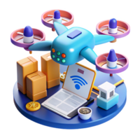 Drone Delivery System Efficient Package Transport via Wireless Network png