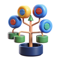 Abstract Colorful Tree Structure Growth, Hierarchy, and Organization png