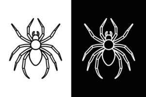 Spider line icon. Spider outline icon. linear style sign for mobile concept and web design. Black white vector