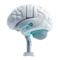 Ai-driven brain imaging technology isolated design science png