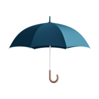 Elegant blue umbrella render icon in minimalist style png