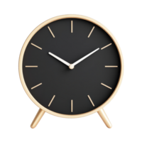 Minimalist table clock render icon in modern setting png