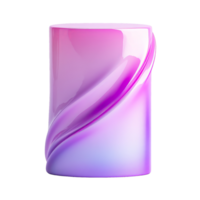 Iridescent purple holographic podium modern studio design png
