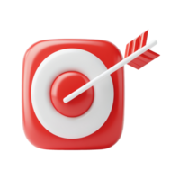 Bold red target icon with arrow digital design environment png