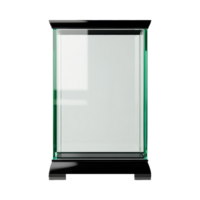 Elegant glass display cabinet on png