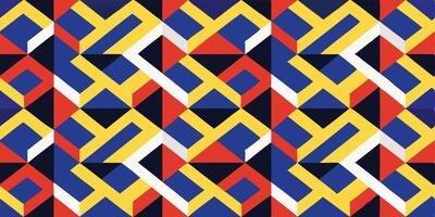 seamless geometric pattern featuring interlocking triangles vector