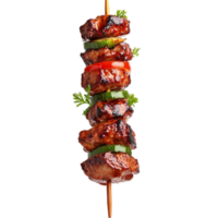 Grilled Meat on Skewers on Transparent Background png