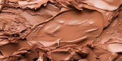 rich chocolate ice cream texture with elegant swirls, color of the year 2025 mocha mousse photo