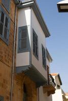 A balcony type oriel,bow window in the historic part of town Nicosia photo