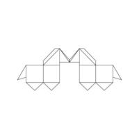 Pair Horse Polygonal Lines, can use for Logo, Pictogram, Animal Figure, Website, Apps, or Graphic Design Element. vector