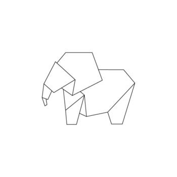 elefante poligonal líneas, lata utilizar para logo, pictograma, animal cifra, sitio web, aplicaciones, o gráfico diseño elemento vector