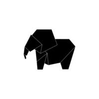 Elephant Shape Inspired by Origami Form, can use for Logo, Pictogram, Animal Figure, Website, Apps, or Graphic Design Element vector