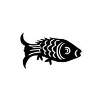 Silhouette of the Gold Fish, Oriental Style, can use for Ornate, Decoration, Logo Gram, Pictogram or Graphic Design Element vector