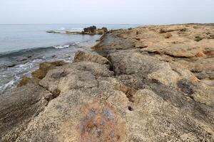 The Mediterranean coast in northern Israel photo