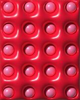Red background with smooth shiny surface and pink circles, 3D rendering illustration photo