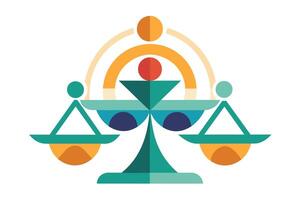 Explore the theme of balance and harmony through an abstract icon vector