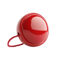 Red Button with a Rope on Transparent Background png