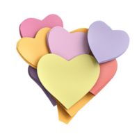 Collection of Colorful Heart Designs on Clear Background png