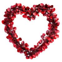 Valentine's Day Love Heart Wreath with Transparent Backdrop png