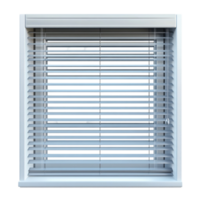 Modern Window with Closed Blinds on Transparent Background png