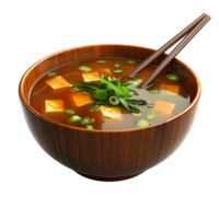 Soup with Chopsticks on Transparent Background png