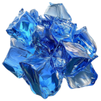 Blue Ice Cube on Transparent Background png